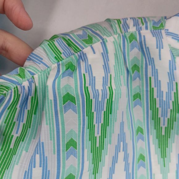 NWT/Bag Emily McCarthy Loli Top Blouse SZ XS Zig Zag Pattern Buttons $180 MSRP - Picture 9 of 14